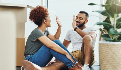 Couple who have moved into first home with the help of a Lifetime ISA