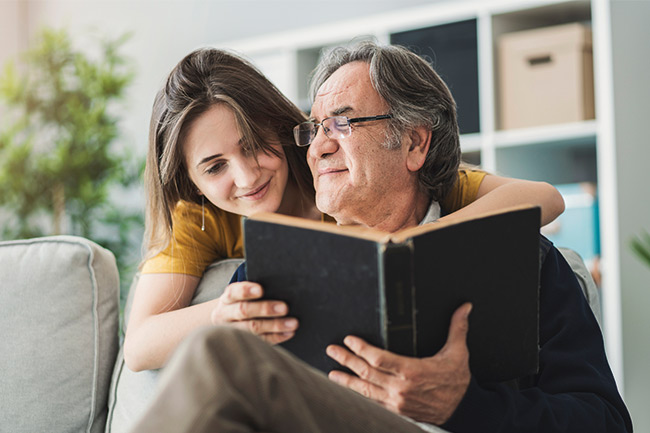 Dad and daughter hugging after father gifted to her CTF