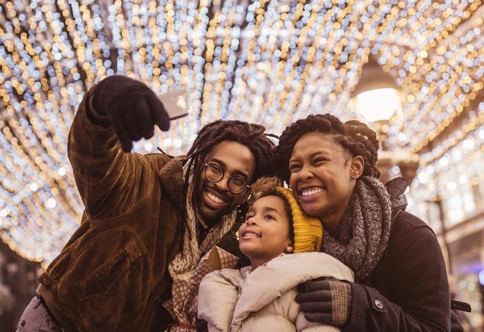 Women running near lake