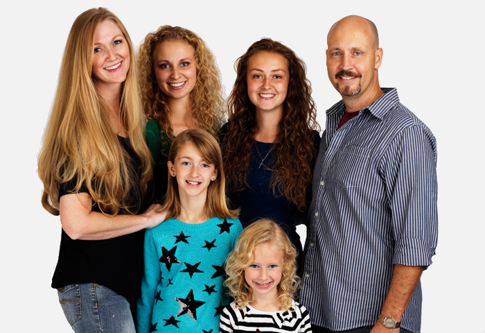 Large happy family portrait