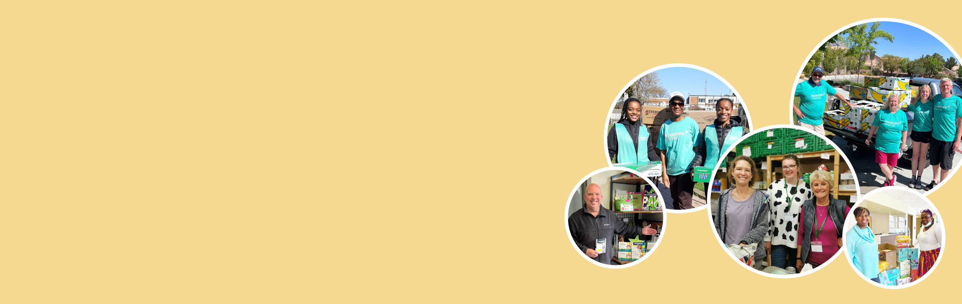 Foresters Care. Man and Woman wearing masks.