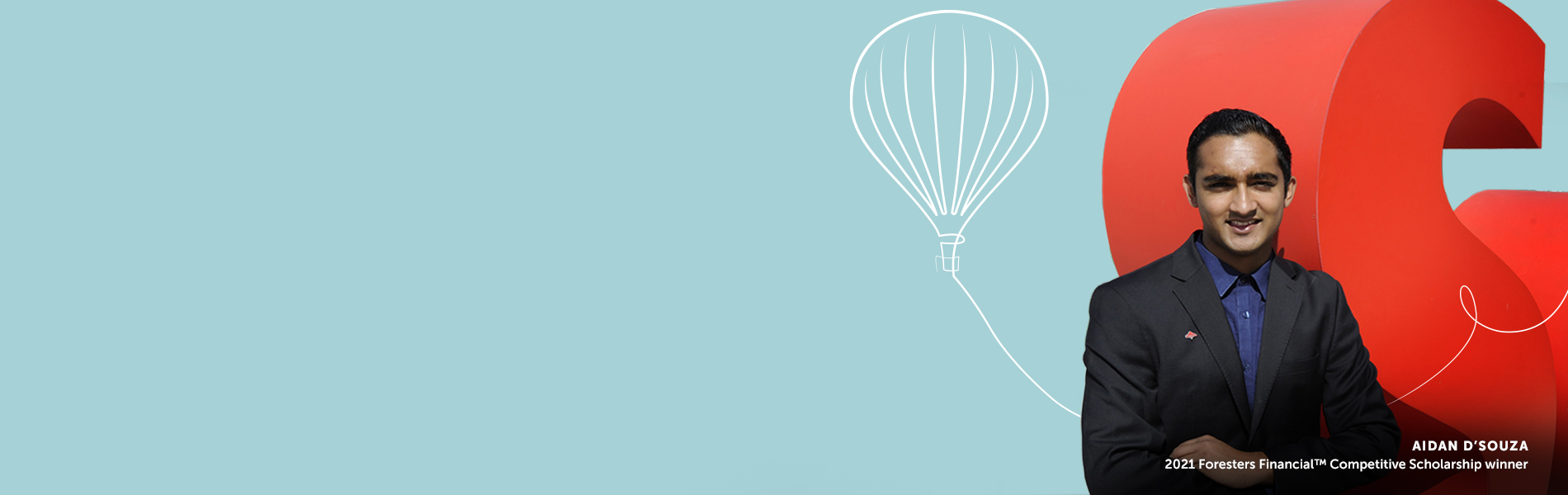 Student scholarship winner smiling