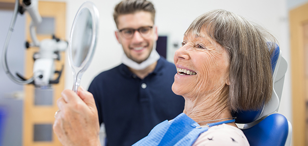 Woman at dentist